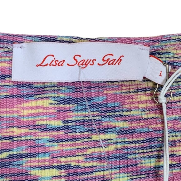 NWT Lisa Says Gah Lotta Long Sleeve Mini Dress in Berry Size Large Cinch Front - Picture 9 of 10